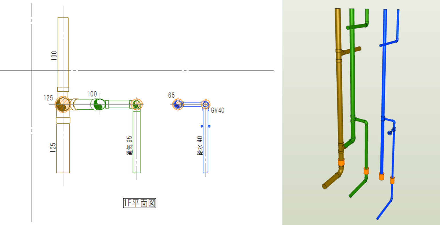 Rebroで外部参照を使ってPS竪管断面図を描いてみた。 - こすけのRebroぐ